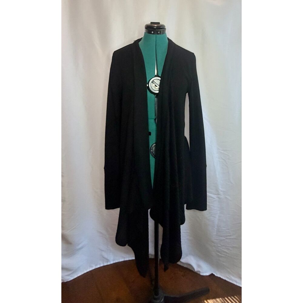 Sweet Romeo black drape front cardigan. Size medium
